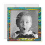 Jungle Grass Photo Frame Birthday Party Invitation
