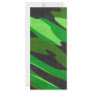 jungle green army camouflage textured full color rack card