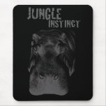 Jungle Instinct™_hippo on black Mousepads