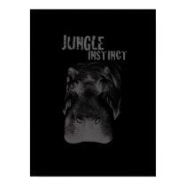 Jungle Instinct™_hippo on black posters