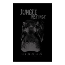 Jungle Instinct™_Kiboko_hippo on black posters