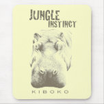 Jungle Instinct™_Kiboko_hippo Serengeti yellow Mouse Pads