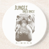 Jungle Instinct™_Kiboko_hippo stipple coasters