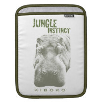 Jungle Instinct_Kiboko_hippo stipple ipad sleeves