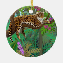 Jungle Leopard Holiday Ornament