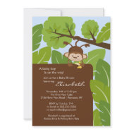 Jungle Monkey Baby Shower Invitation invitation
