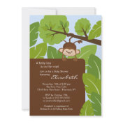 Jungle Monkey Baby Shower Invitation
