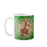 Jungle Monkey Coffee Mug Cup Pink Lady mugs