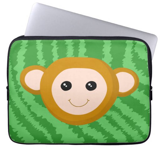 Jungle Monkey, Face. Laptop Computer Sleeves