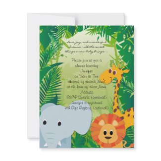 Jungle Nursery Baby Shower Invitation invitation