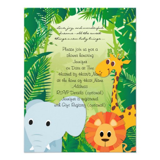 Jungle Nursery Baby Shower Invitation