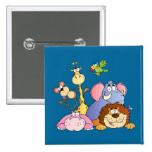 Jungle Pals Button