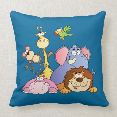 Jungle Pals Pillow Mojo_throwpillow Jungle Pals Pillow Mojo_throwpillow