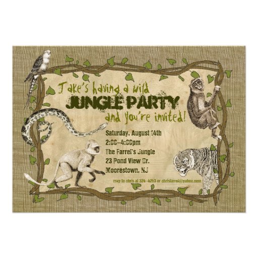 Jungle Party Invitation