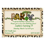 Jungle Print Birthday Party Invite