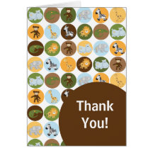 Jungle Safari Animal Neutral Baby Shower Greeting Cards