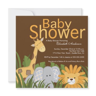 Jungle Safari Baby Shower Invitations on Jungle Safari Animal Neutral Baby Shower Custom Invite From Zazzle Com