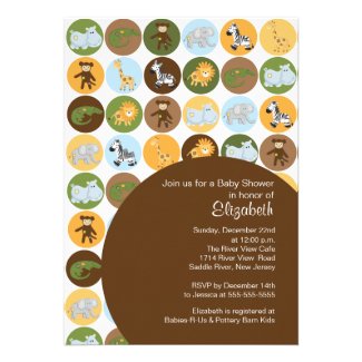 Jungle Safari Shower Invitation