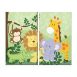 Jungle Safari Animals Canvas Prints (x2) Panels canvas prints