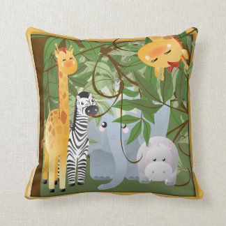 jungle animal pillows