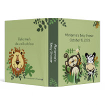 Jungle Safari BABY SHOWER brag Book binders