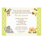 Jungle Safari Baby Shower Invitation 5x7