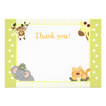 Jungle Safari Baby Shower Thank you notes Custom Invitations
