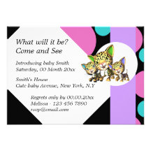 Jungle safari gender reveal PERSONALIZE Personalized Invitations
