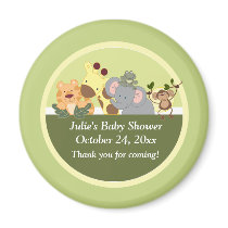 Jungle Safari Tiger Giraffe Elephant Monkey Favor Magnet