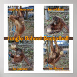 Jungle School Basketball Print