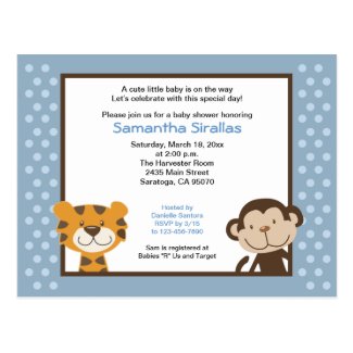 Jungle Tales Jungle Safari Baby Shower Post Card
