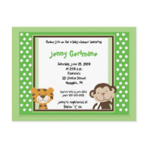 Jungle Tales Safari Green Baby Shower Invitation Post Card