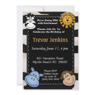 Jungle Theme Kids Birthday Invitation invitation