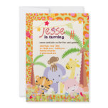Jungle Theme/Personalized Party/photo invitations
