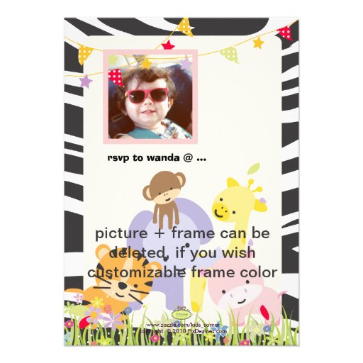 Jungle Theme/Personalized Party/photo Custom Invite