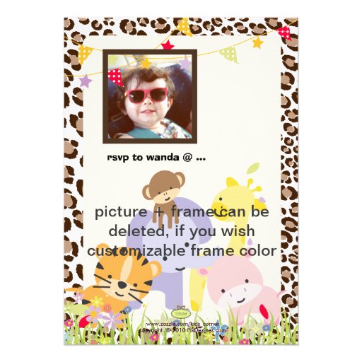 Jungle Theme/Personalized Party/photo Invitation