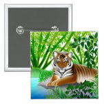Jungle Tiger Pin buttons
