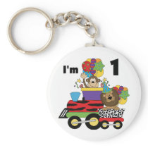 Jungle Train 1st Birthday T-shirts and Gifts Keychains