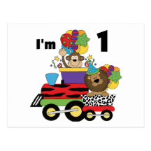 Jungle Train 1st Birthday T-shirts and Gifts Post Card
