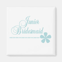 Junior Bridesmaid Teal Elegance Magnet
