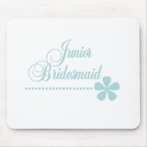 Junior Bridesmaid Teal Elegance mousepads by weddingsareus Junior Bridesmaid Teal Elegance mousepads