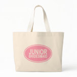 Junior Bridesmaid Wedding Oval Pink Canvas Bag