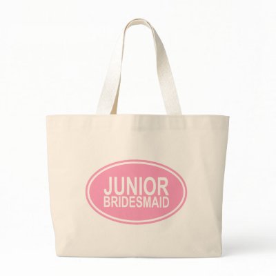 Junior Bridesmaid Wedding Oval Pink Canvas Bag