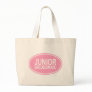 Junior Bridesmaid Wedding Oval Pink Canvas Bag