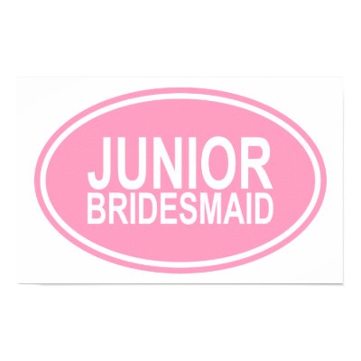 Junior Bridesmaid Wedding Oval Pink Print by TeeShirtsTShirts