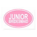 Junior Bridesmaid Wedding Oval Pink posters