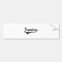 Junior Classic Style Name Bumper Stickers