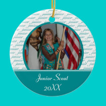 Junior Scout Photo Ornament ornaments