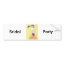 Juniper's Tropical Bridesmaid bumper stickers