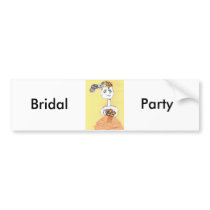 Juniper's Tropical Bridesmaid bumper stickers by JunipersWedding Juniper's Tropical Bridesmaid bumper stickers